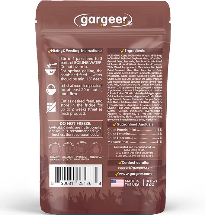 Bugs and Insects Food. Complete Gel Diet for Roaches, Crickets, Worms, Dubia, Fly, etc. Made in The USA, Using Premium Nutritional Ingredients. 8oz Powder Turns into 2 Pound of Ready Food.…