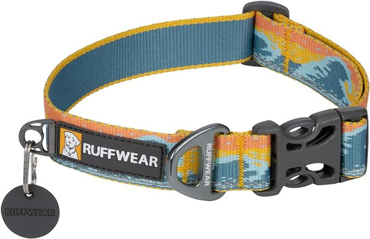 Ruffwear, Crag Dog Collar, Reflective and Comfortable Collar for Everyday Use, Rising Wave, 14"-20"