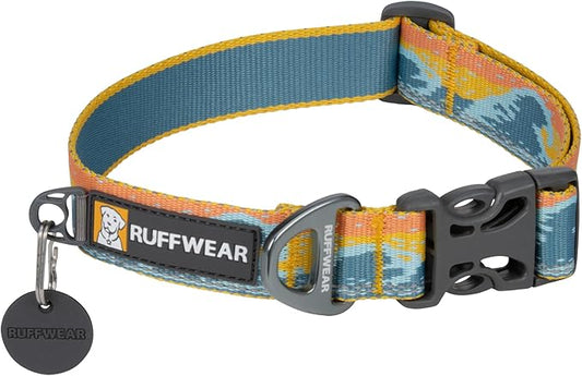 Ruffwear, Crag Dog Collar, Reflective and Comfortable Collar for Everyday Use, Rising Wave, 11"-14"