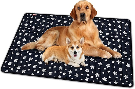 Dog Crate Mat (42" X 28"), Soft Dog Bed Mat with Cute Prints, Personalized Dog Crate Pad, Anti-Slip Bottom, Machine Washable Kennel Pad