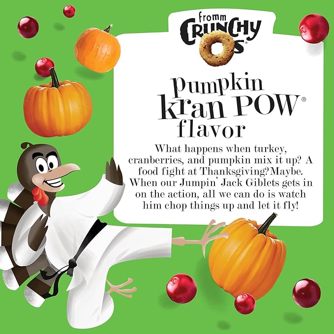 Fromm Crunchy Os Pumpkin Kran Pow Dog Treats - Premium Crunchy Dog Treats - Turkey Recipe - 26 oz