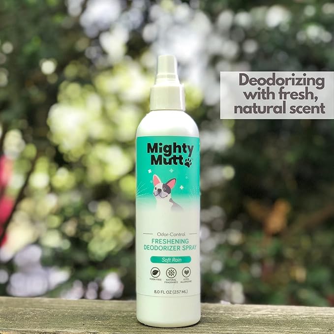 Mighty Mutt Natural Deodorizing Dog Spray | Odor Control and Freshening | Dog Spray for Smelly Dogs | Hypoallergenic, Calming and Moisturizing | 8oz