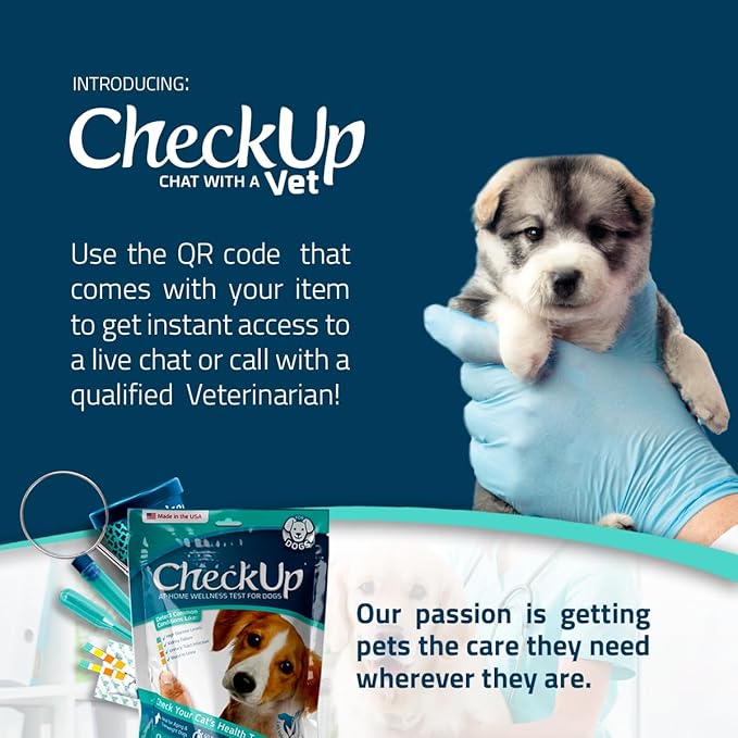 CheckUp Kit at Home Wellness Test for Dogs | Telescopic Pole, Detachable Cup & 2 Test Strips | Detects 4 Most Common Pet Health Indicators - Glucose, Protein, pH and Blood in Urine | 2 Strips