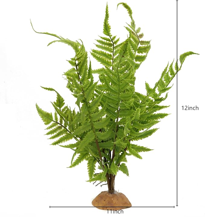 Lifelike Reptile Tank Plant Decor - Realistic Artificial Plastic Plant for Terrariums and Pet Enclosures (Style B)