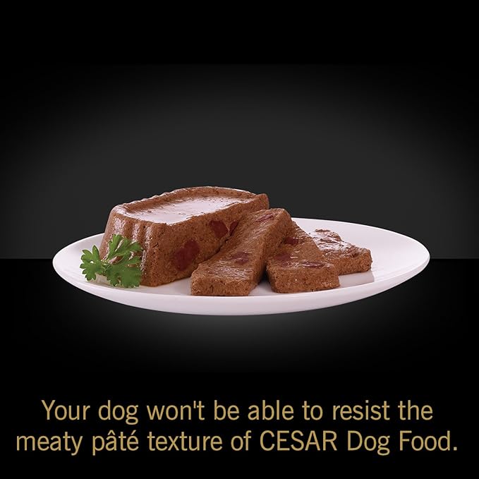 Cesar Canine Cuisine Variety Pack Beef And Chicken & Liver Dog Food, Trays 3.5 Ounces, 12-Count