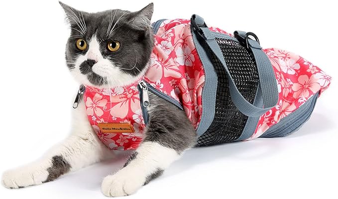 Cinf Cat Nail Clipping Cleaning Grooming Restraint Bag No Scratching Biting for Bathing Nail Trimming Injecting Examining