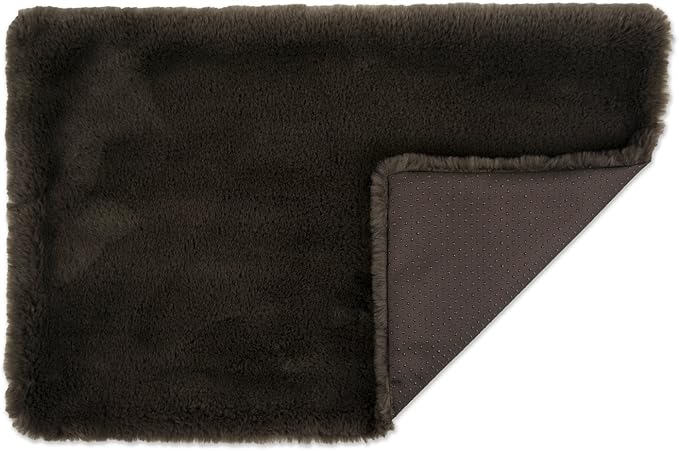 Bone Dry Faux Fur Pet Cage Liner, XXX-Large - 29 x 48", Brown