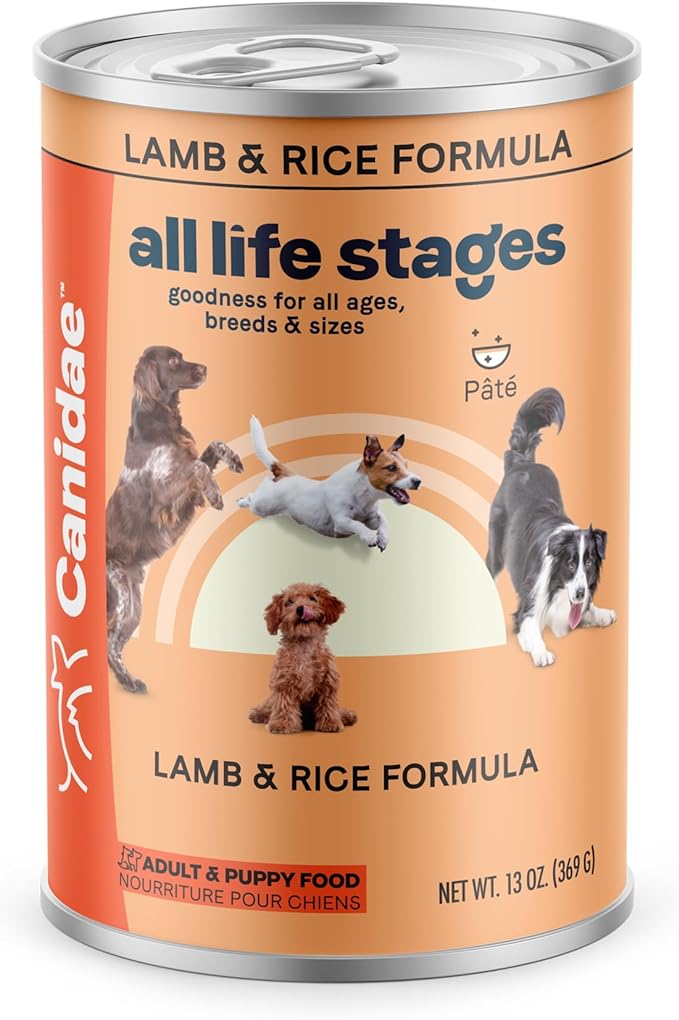 Canidae All Life Stages Premium Wet Dog Food for All Breeds, All Ages, Lamb & Rice Recipe, 13 oz. (Case of 12)