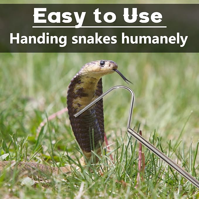 Animal Handling Gloves Bite Proof with 40inch Collapsible Snake Hook,Suitable for Falcon Dog Cat Bird Reptile Snake