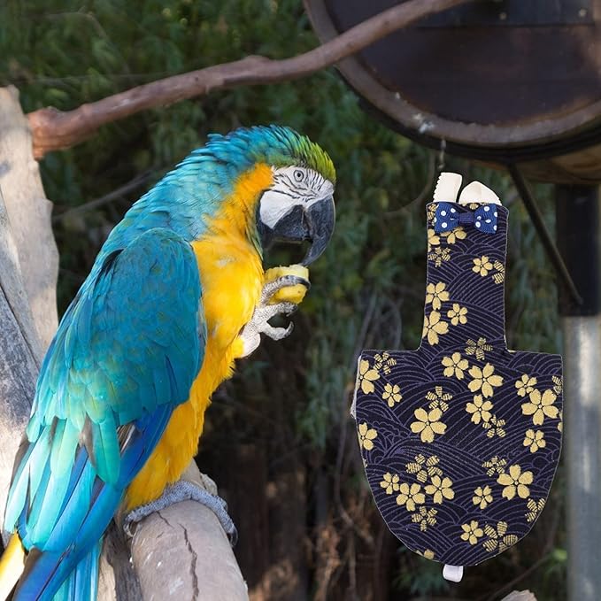 Bird Diaper - Bird Flight Suit with Leash Hole Washable Pigeon Diaper Protective Parrot Diaper Parrot Nappy Bird Clothes for Budgie Parakeet Cockatiel