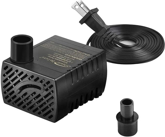 Simple Deluxe 1982GPH 110W Submersible Water Pump 14FT High Lift with 16-Foot Power Cord for Aquariums, Fish Tank, Pond, Fountain, Hydroponics, Black