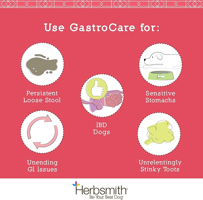 Herbsmith GastroCare - For Cats & Dogs with Sensitive Stomachs - Cat and Dog Digestive Support - Ease Canine and Feline Sensitive Stomach - 150g