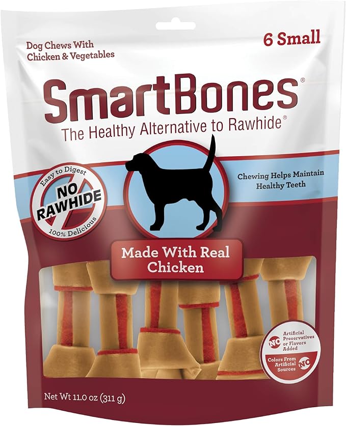 SmartBones Small Chews, Treat Your Dog to a Rawhide-Free Chew Made with Real Meat and Vegetables