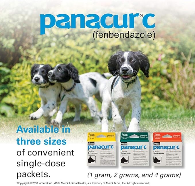 Panacur C Canine Dewormer (fenbendazole), 2 gram,White