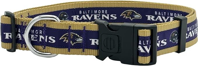 New & Improved Pets First NFL Baltimore Ravens Licensed PET Collar, Small - Heavy-Duty, Strong, and Durable New Dog Collar. Available in 32 Football Teams and 4 Sizes