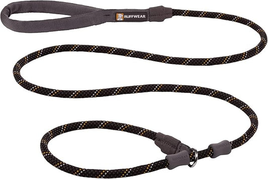 Ruffwear, Just-a-Cinch Dog Leash, 2-in-1 Lead Collar Combination, Obsidian Black