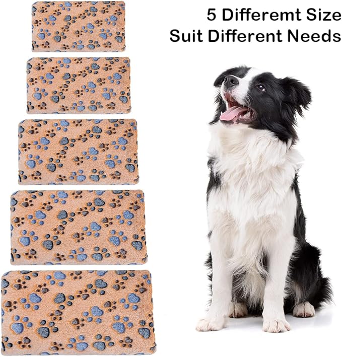 Dono 1 Pack 3 Dog Blankets for Large Dogs-60 * 50 in, Super Soft Fluffy Paw Bone Print Fleece Bed Blanket for Pet, Blanket for Large Dogs, Soft Bed Blanket Cover for Dogs and Cats