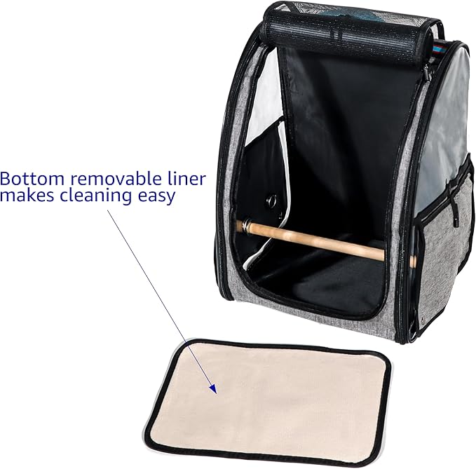 Trademark Innovations Bird Backpack, Bird Carrier Travel Cage, Portable Bird Cage, Bird Backpack Carrier
