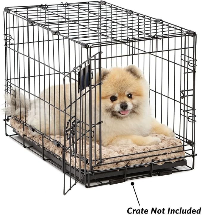 MidWest Homes for Pets Deluxe Dog Beds | Super Plush Dog & Cat Beds Ideal for Dog Crates | Machine Wash & Dryer Friendly, 1-Year Warranty, Mocha, 18 in