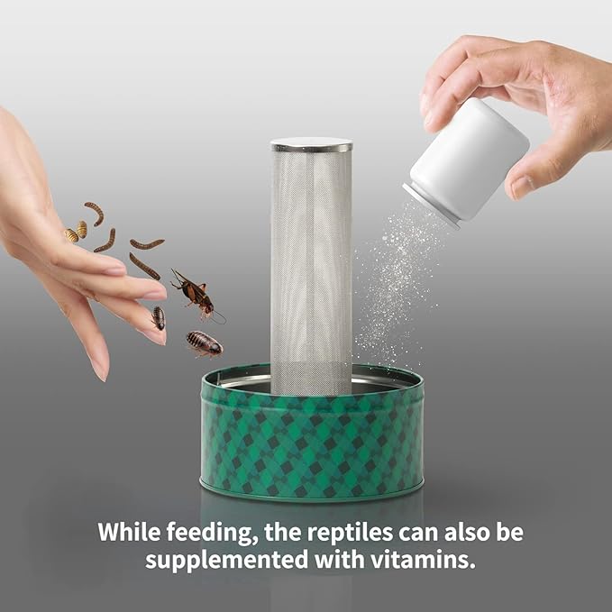 Chameleon Feeding Bowl, Climble Chameleon CageAccseeories Feeder, Fit for Lizard, Gecko, Beared Dragon,Frog, Terrarium and Greenhouse