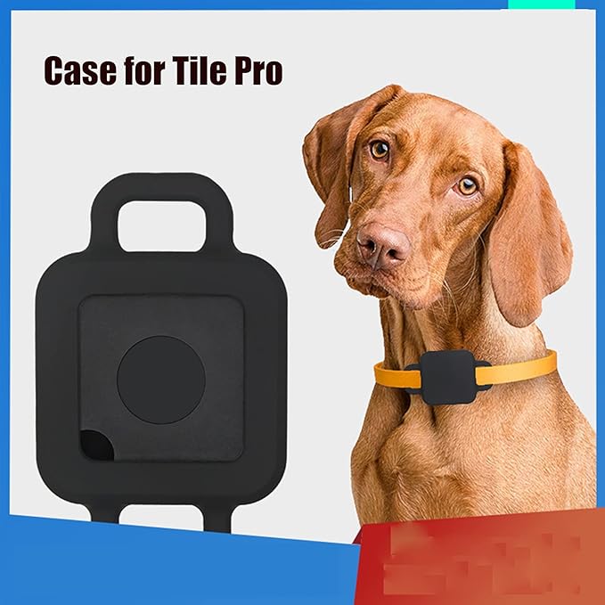 Dog Collar Holder Compatible for Tile Pro (2020 & 2018) Case,Pet Id Tag Case Cover for Tile Pro Tracker,Cat Collar Attachment for Item Finder Location Tracker