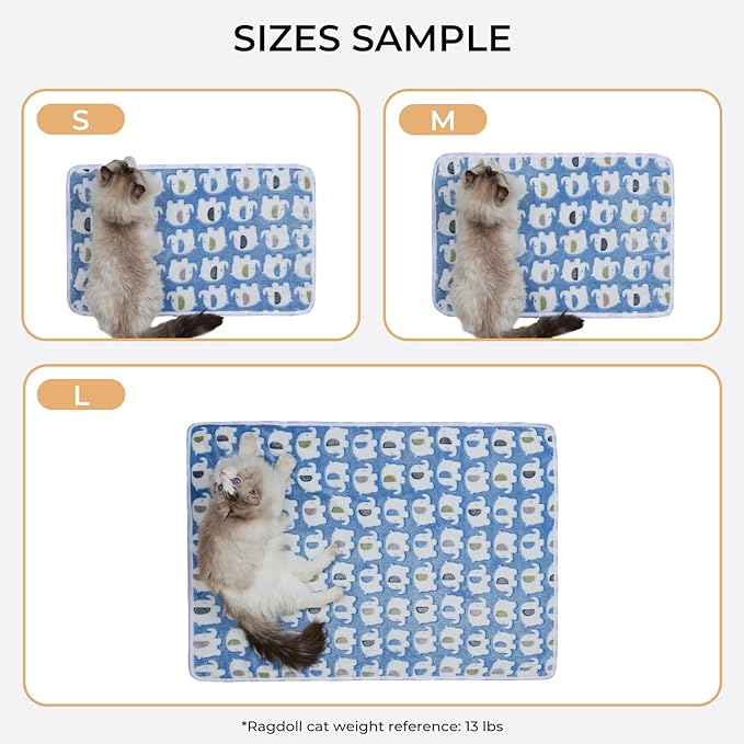 1 Pack 3 Blankets Super Soft Fluffy Premium Cute Elephant Pattern Pet Blanket Flannel Throw for Dog Puppy Cat Blue/Pink/Yellow Large(41x31 inch)