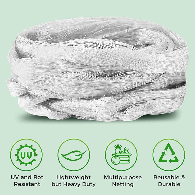 JUMXSRLE Cat Netting Balcony, UV & Weather-Resistant Cat Balcony Safety Net, Transparent Nylon Pet Mesh Fence Cat Netting for Patio, Balcony, Rail, Stairs, Terraces - 10x13ft