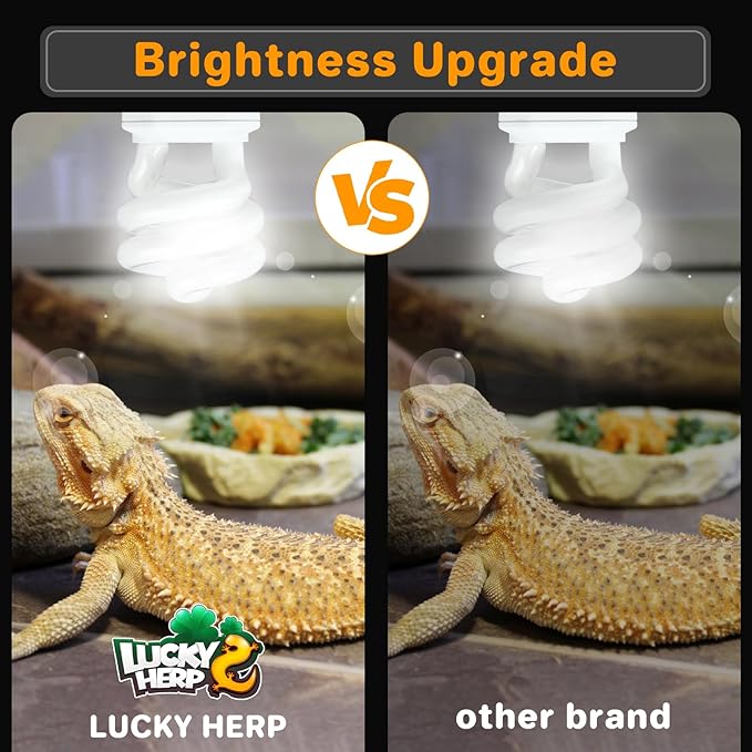 Lucky HERP UVA UVB Reptile Light 10.0, Desert UVB 150 Compact Fluorescent Lamp 15W