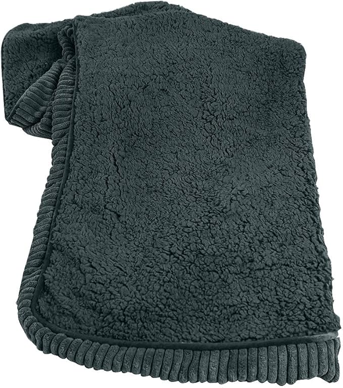 Floppy Dawg Large Dog Bed Replacement Cover. Removable and Machine Washable Cover for Mattress and Rectangular Pillow Beds. 40L x 28W. Gray with Gray Top.