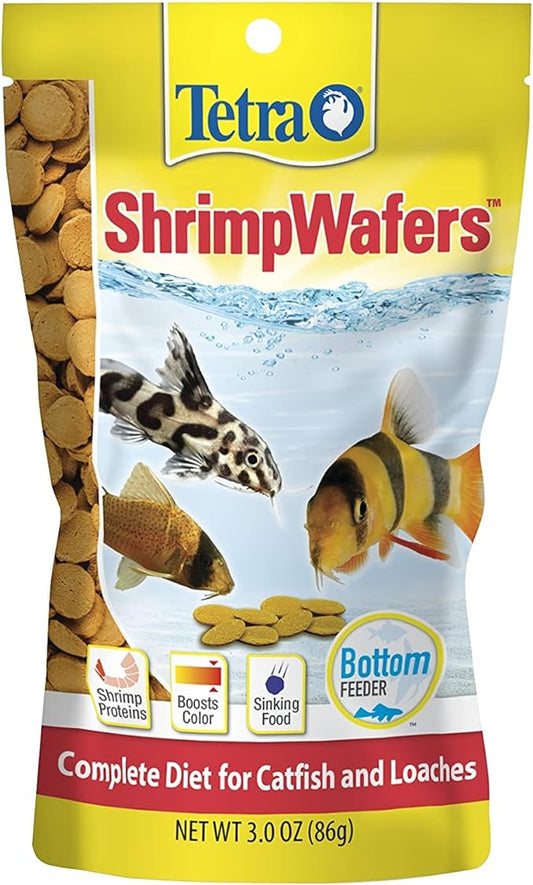 Tetra ShrimpWafers Complete Diet for Catfish and Loaches 3 Ounce