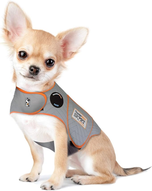 ThunderShirt for Dogs, XX Small, Platinum Sport - Dog Anxiety Relief Calming Vest