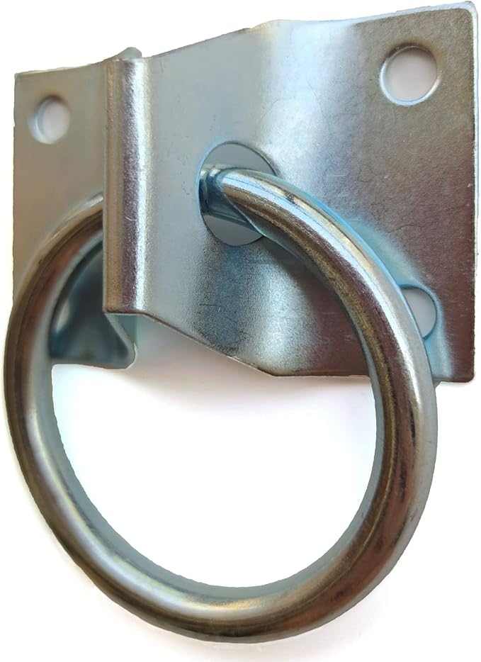 Cross Tie Ring for Horses, Block Tie Ring for Horse Stall/Stable, Tie Down Horse Barn Supplies (2 Pack)