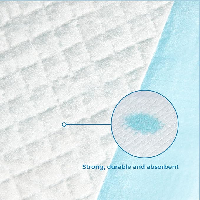 Best Pet Supplies, XL (36" x 27.5") Disposable Puppy Pads for Whelping Puppies and Training Dogs, 50 Pack - Ultra Absorbent, Leak Resistant, and Track Free for Indoor Pets - Baby Blue