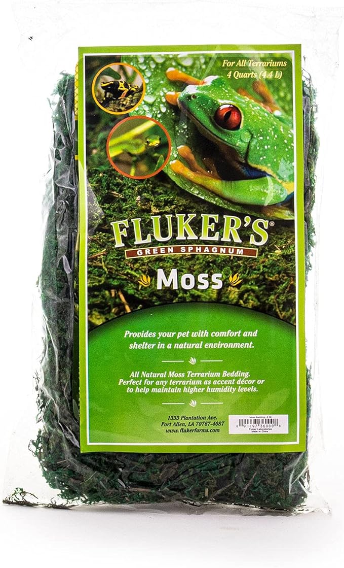 Fluker's Green Reptile Terrarium Moss, 4,Quart