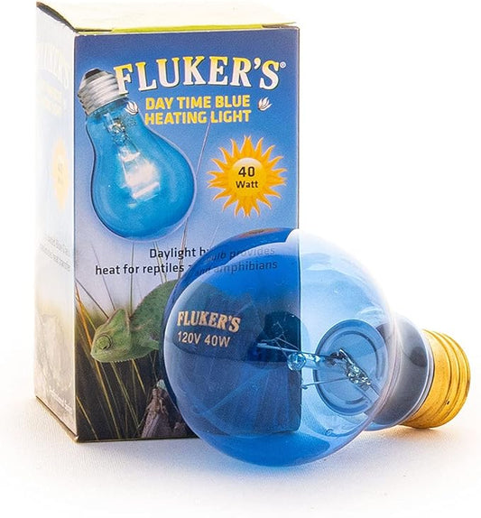 Fluker's Reptile Incandescent Blue Daylight Bulb for Reptiles and Amphibians, 40 Watt