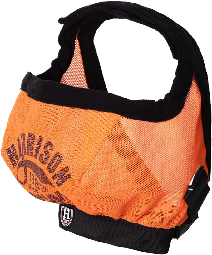 Harrison Howard Cattle Livestock Fly Mask Breathable Mesh Padded Edging with Fun Patterns Large Spacing Forelock Opening Design Adjustable Fit for Cattle Orange
