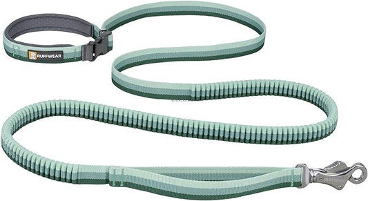 Ruffwear, Roamer Bungee Dog Leash for Running, Biking or Hiking, Can be Used Hand-Held or Hands-Free, Rock Green, 5.5'-7'