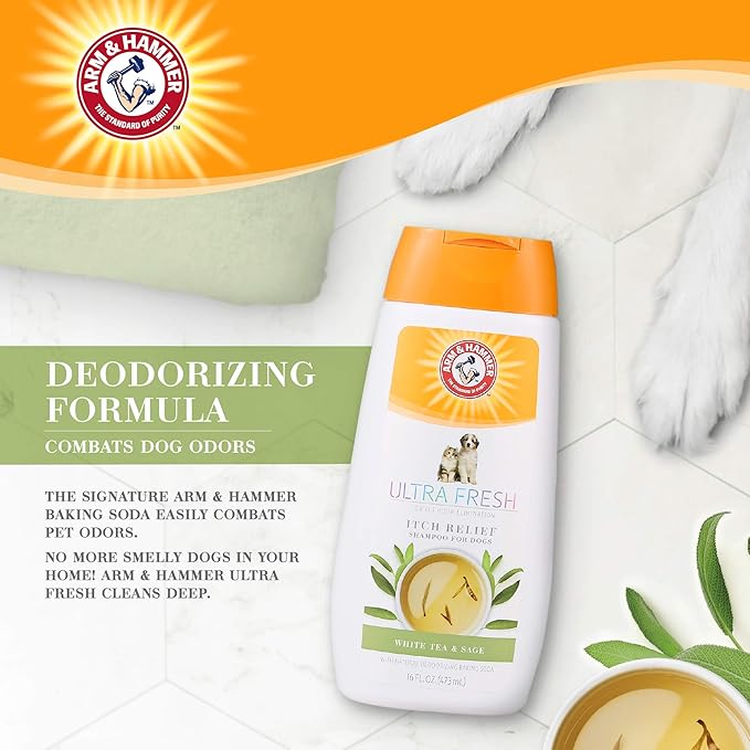 Arm & Hammer Ultra Fresh Dog Shampoos, Conditioners, and Sprays for Dogs | Arm & Hammer Baking Soda Ingredient Helps Neutralize Bad Pet Odors for an Advanced Clean | Itch Relief Shampoo For Dogs