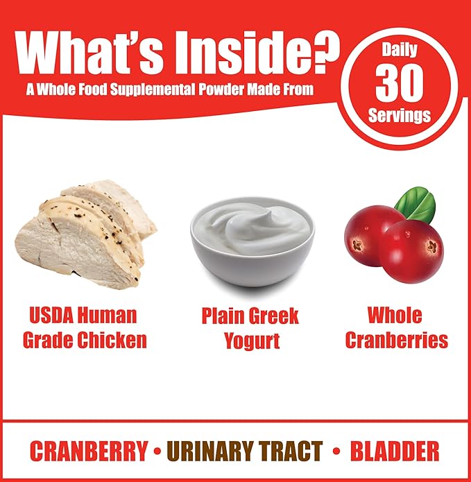 Whole Life Pet Urinary Tract Daily Supplement for Cats – Cranberry with Probiotics. UTI Prevention, Bladder Health. Mixes in Food or with Water for Hydrating Snack