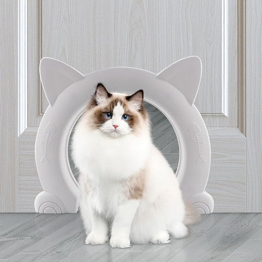 Cat Door,Wulikeke Interior Cat Door Pet Door for Cats Indoor Cat Door Fit Cats up to 25 lbs,with Screws Interior/Install Easily/Interior cat Door Without Flap, XL