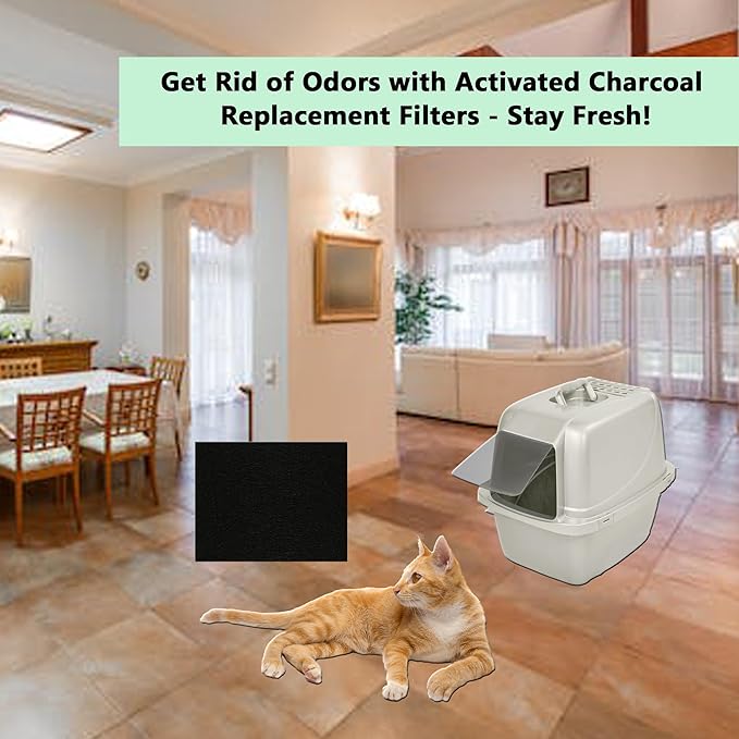 6 Pack Activated Charcoal Filters for Pureness F6 Zeloite Air Filter Replacment Charcoal Filters Mat Carbon Odor Filters