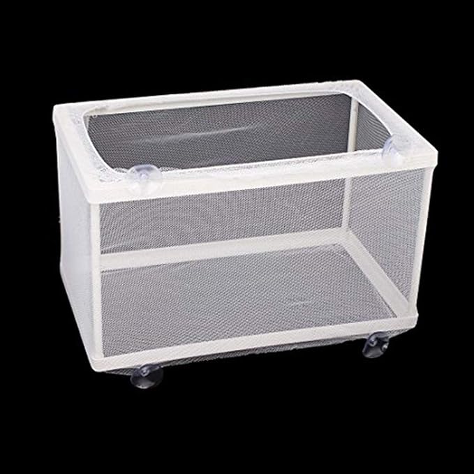 Fish Hatchery Breeder Box Aquarium Separation Net Nylon Incubator Mesh Fish Breeding Tanks Isolation Box White Rectangle