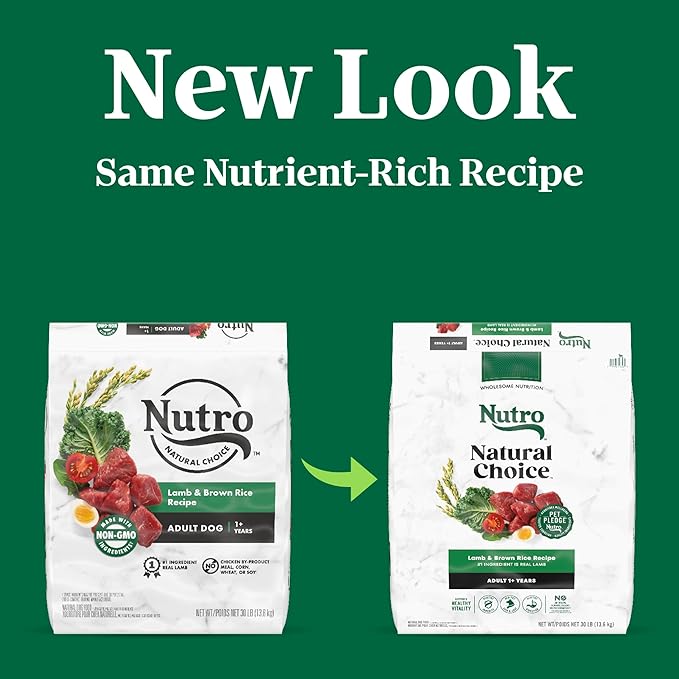 Nutro Natural Choice Adult Dry Dog Food, Lamb and Brown Rice Recipe, 30 lbs.