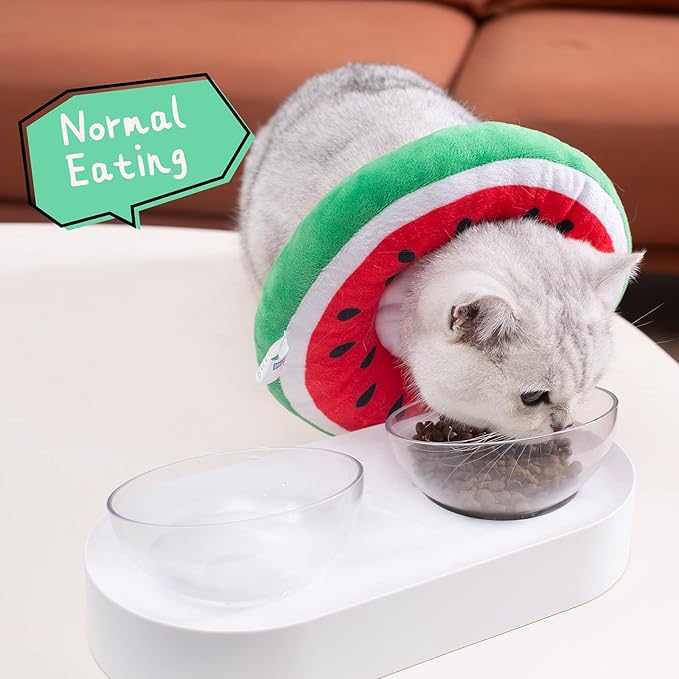 ANWA Adjustable Cat Cone Collar Soft, Cute Cat Recovery Collar, Cat Cones After Surgery for Kittens