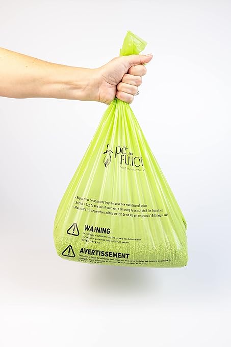 PetFusion Replacement Waste Bags for PetFusion's Cat Litter Disposal & Outdoor Waste Disposal. Easily Holds 10+lbs. Durable Leakproof Dog Poop Bags