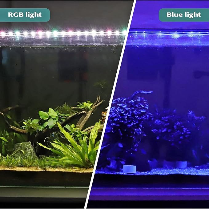 hygger 32W Full Spectrum Aquarium LED Light with 10 Levels of Brightness, White Blue Red Green LEDs,6H8H12H Timer,RGB Light for 46-54IN Freshwater Fish Tank, Aquatic Plants Tropical Ornamental Fish