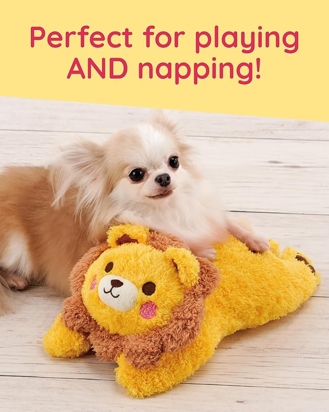 NAKAMA Lazy Pals Pet Pillow for Small to Medium Dogs, Cubby Lion