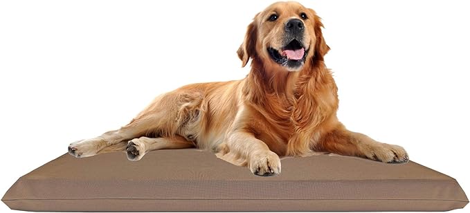 Waterproof Soft and Durable Brown Elastic Machine-Washable Large Size Dog Bed Cover (56"x38")