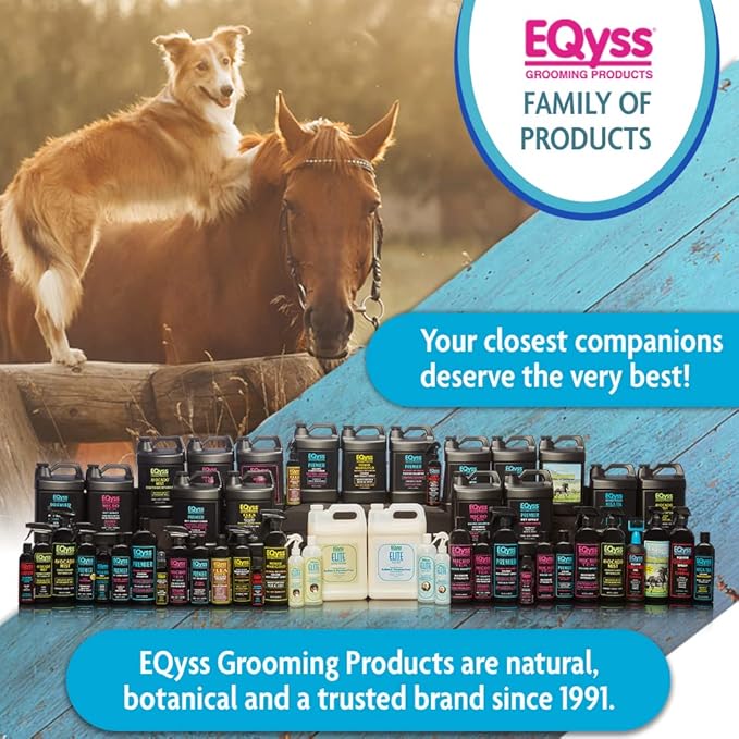 EQyss Mega-Tek Equine Horse Rebuilder - Repair & Strengthen Dry Hooves, Manes, Tails - Reduce Hair Breakage, Condition Blanket Rubs, Bed Sores (16 oz)