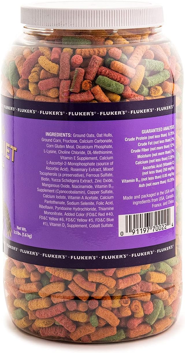 Fluker's Tortoise Diet, Large Pellet Food - Land Turtle Formula, 3.5lbs